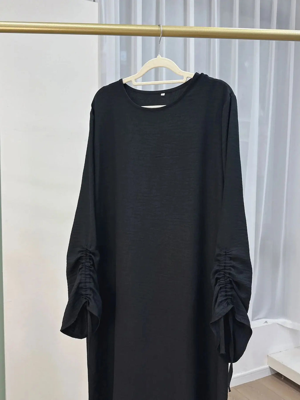 Latest Fashion Cuff Tie Muslim Robe Abaya Syari Female Muslim Abaya Worship Service Abayas Wy2061