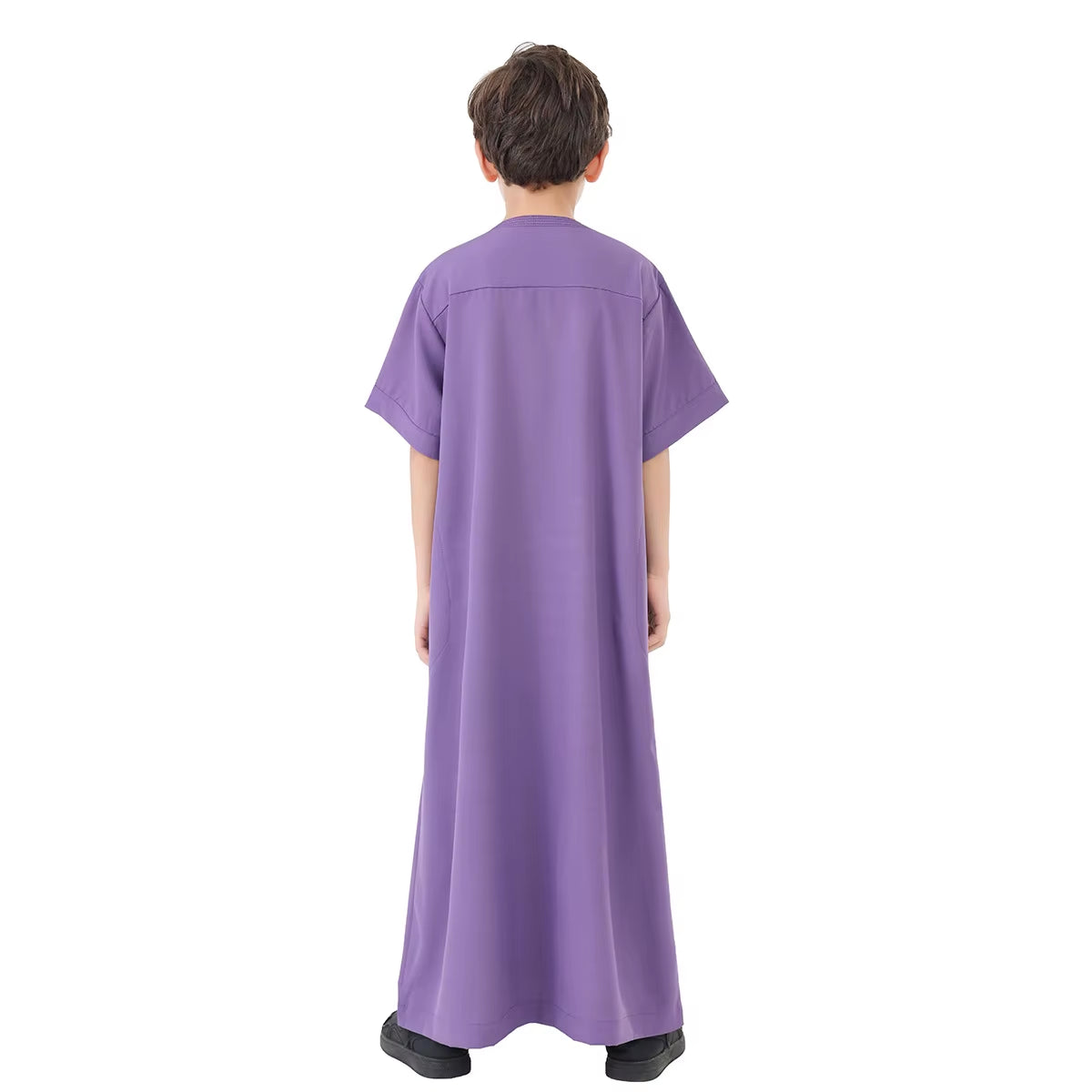 Black Beige Robe for Muslim Boy Teenager Spring Thobe Elegant Caftan Turkey Ramadan Prayer Arab Abayas Lowly Elastic