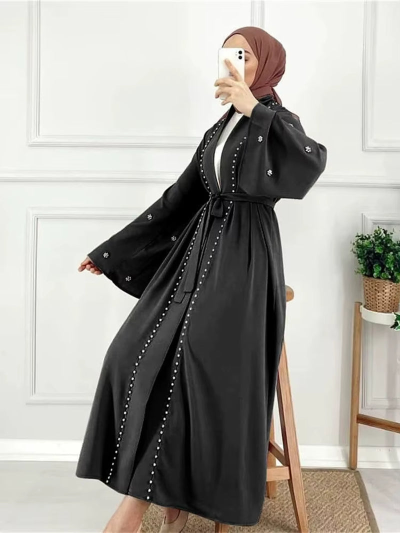 Ramadan Open Muslim Kimono Abaya Dubai Turkey Islam Arabic Abayas for Women Hijab Dress Kebaya Robe Femme Musulmane Kaftans