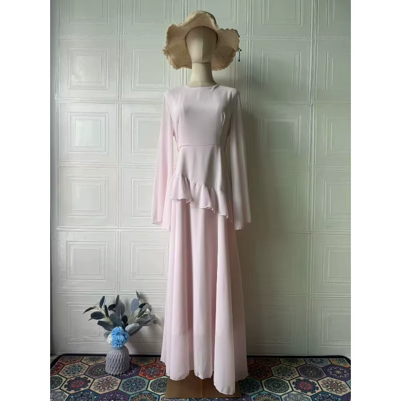 Eid Muslim Women Party Dresses Bandage Lace-Up Jalabiya Long Robe Ramadan Morocco Dubai Abayas Kaftan Islam Arab Vestidos 2026