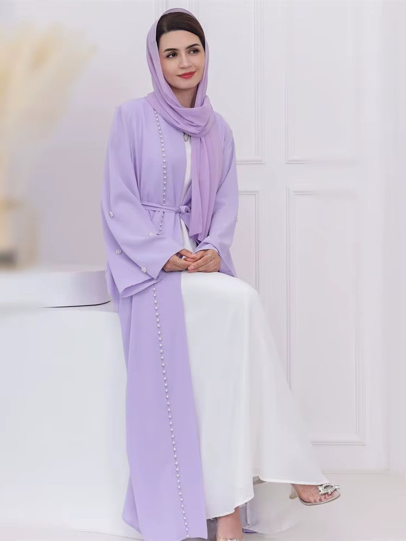 Ramadan Open Muslim Kimono Abaya Dubai Turkey Islam Arabic Abayas for Women Hijab Dress Kebaya Robe Femme Musulmane Kaftans