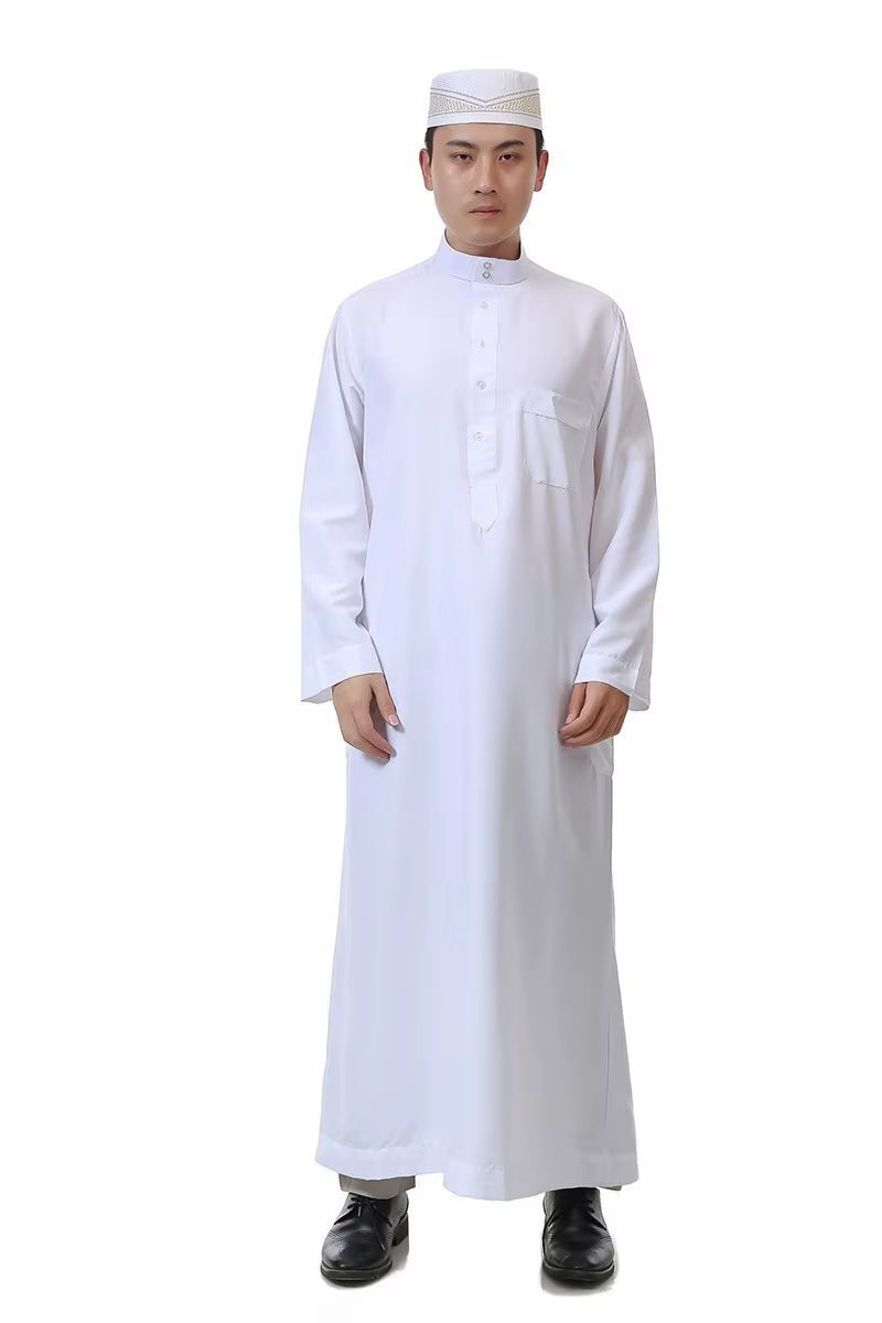 Customized Islamic Clothing Men Length Long Sleeve Loose Muslim Men Saudi Arabia Pakistan Kurta Muslim Costumes Muslim Dress Kaf