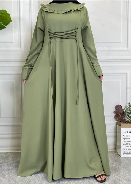 Skirt Large Hem Long Sleeve Muslim