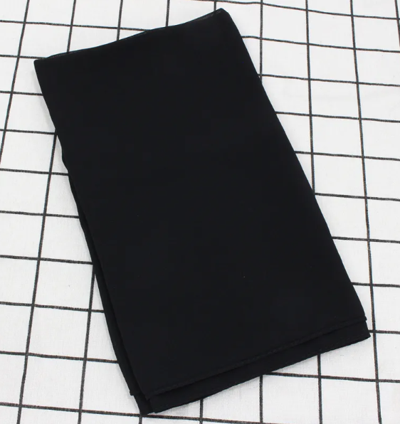 Elegant Pearl Chiffon Scarf - Solid Color Muslim Shawl (Women's)