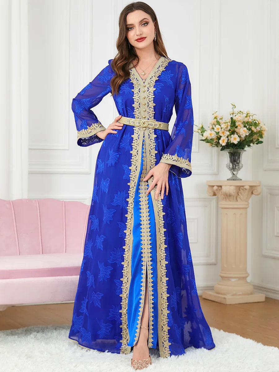 Abaya Dubai Muslim Dress Luxury Ramadan Kaftan Islam Kimono Robe Women Caftan Marocain Maxi Party Dresses Abayas Femme