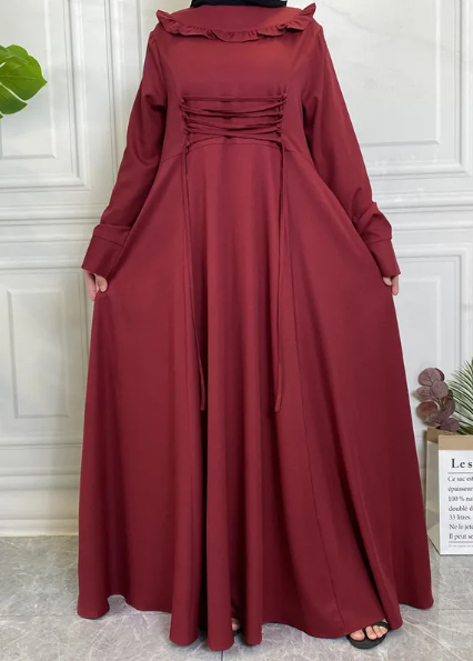 Skirt Large Hem Long Sleeve Muslim