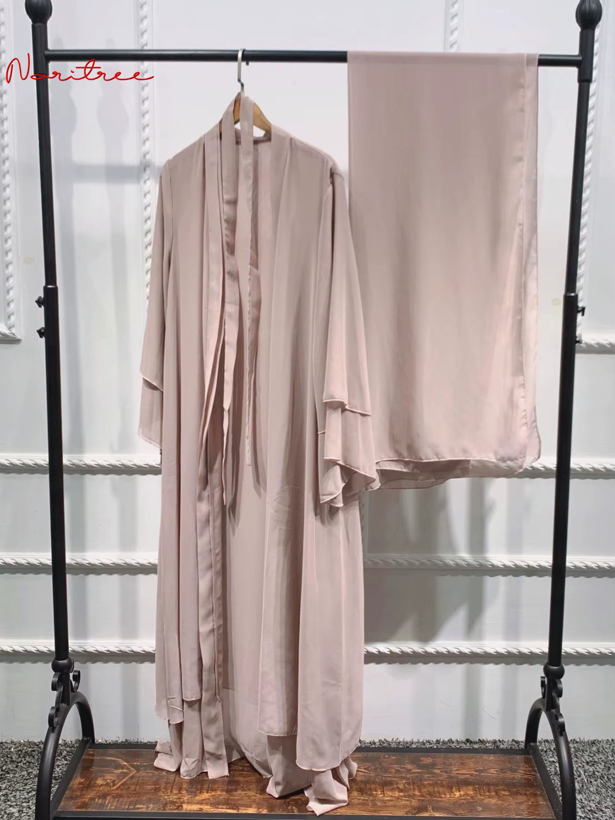 Fashion Chiffon Abaya Kimono Dubai Muslim Cardigan Abayas Women Casual Robe Female Islam Clothes with Belt F2664