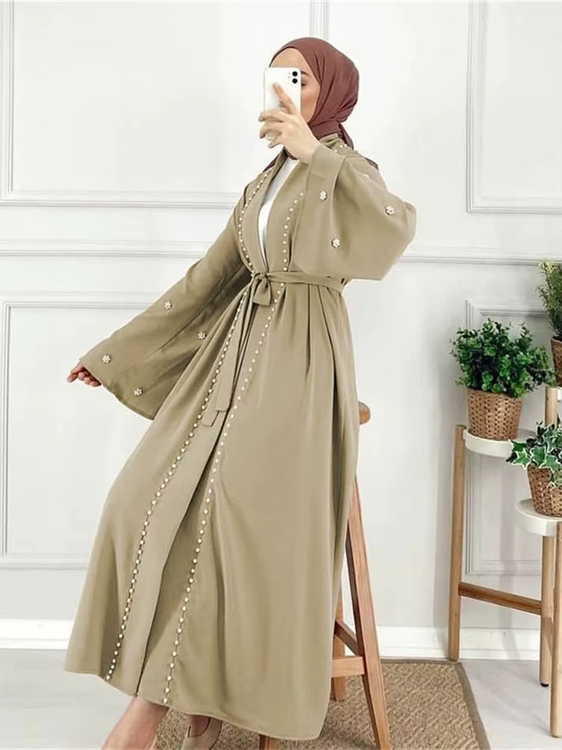 Ramadan Open Muslim Kimono Abaya Dubai Turkey Islam Arabic Abayas for Women Hijab Dress Kebaya Robe Femme Musulmane Kaftans