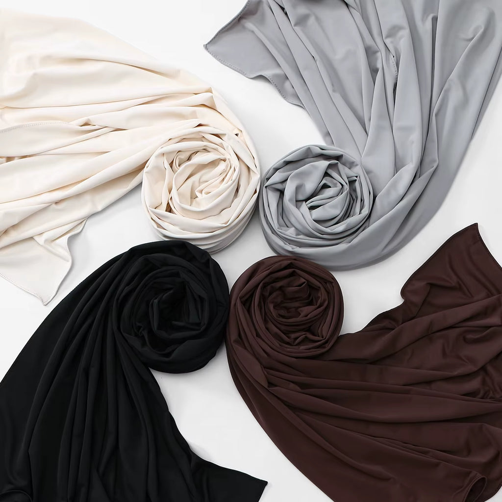 New Muslim Women Hijab Liquid Jersey Scarf Ramadan Headwraps Shawls Islam Headscarves Muslim Fashion Islam Shawl ﻿180*60Cm