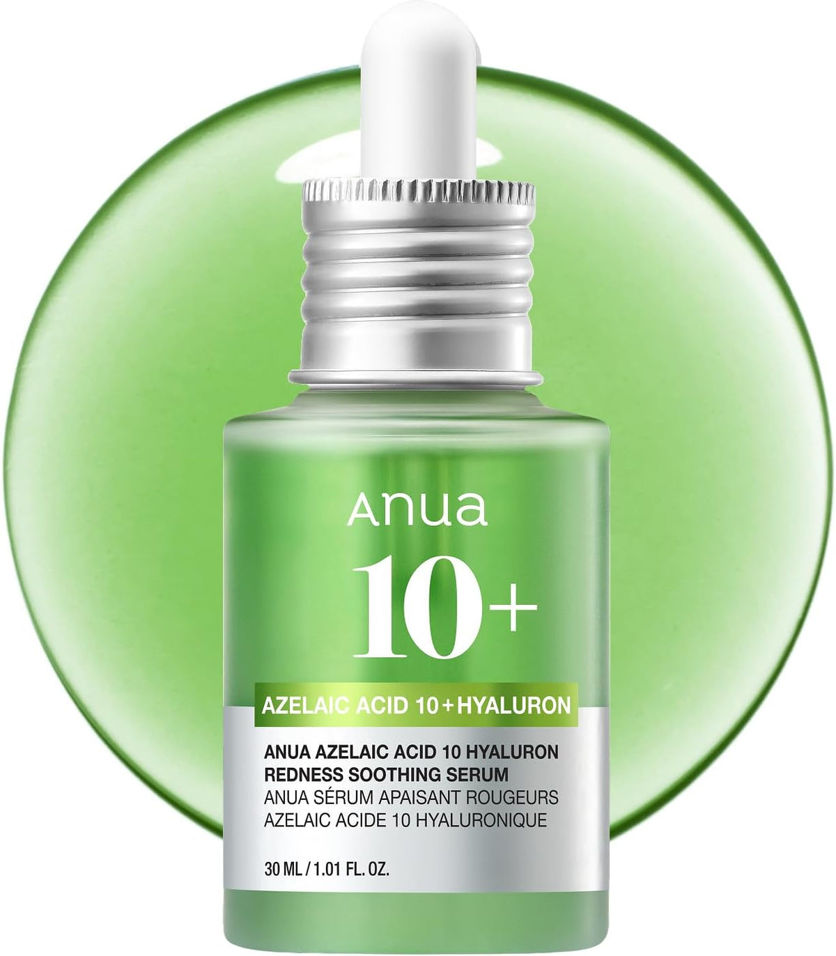 Azelaic Acid 10 Hyaluron Redness Soothing Serum, 1.01 Fl Oz | Facial Serum for Blemish-Prone & Oily-Prone Skin, Lightweight & Hydrating Blemish Care, Hyaluronic Acid, Korean Skincare