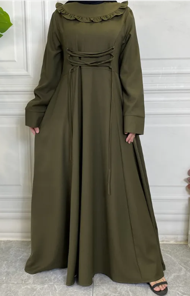 Skirt Large Hem Long Sleeve Muslim