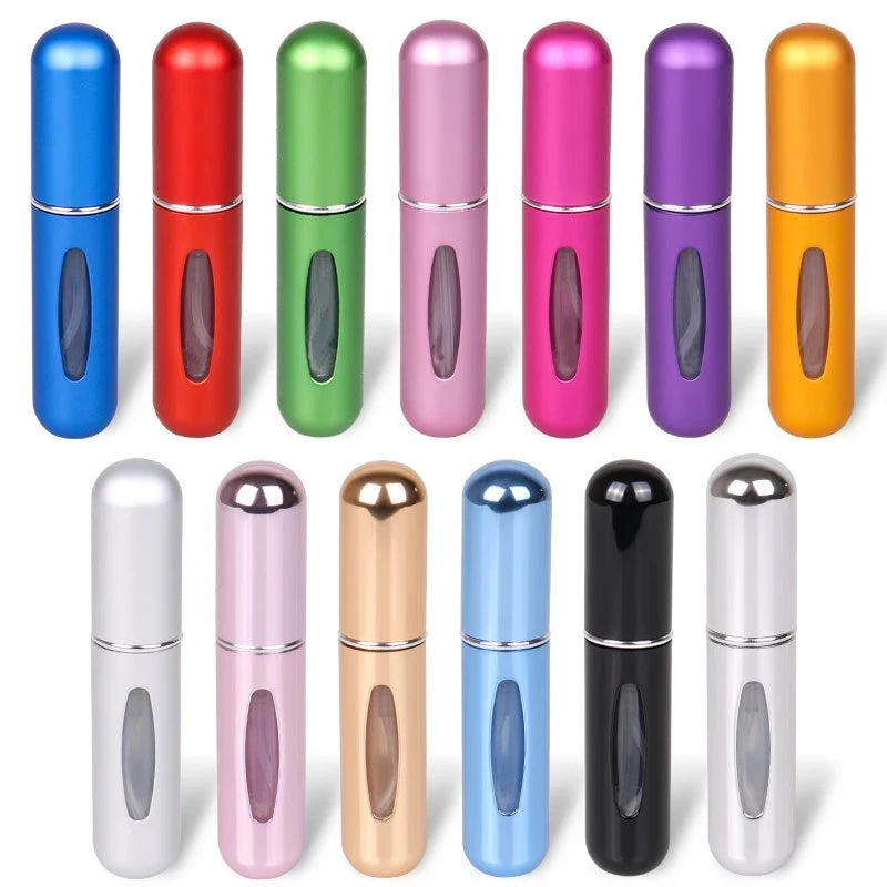 5Ml /10Ml Mini Portable Bottom-Filling Pump Perfume Bottle Sample Perfume Refillable Spray Bottle Empty Cosmetic Containers Set