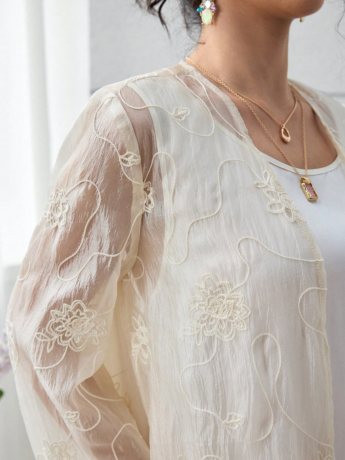 Yasmyna Women'S Embroidered Modest Elegant Abaya Robe, Suitable for Spring/Summer Abayas Dubai