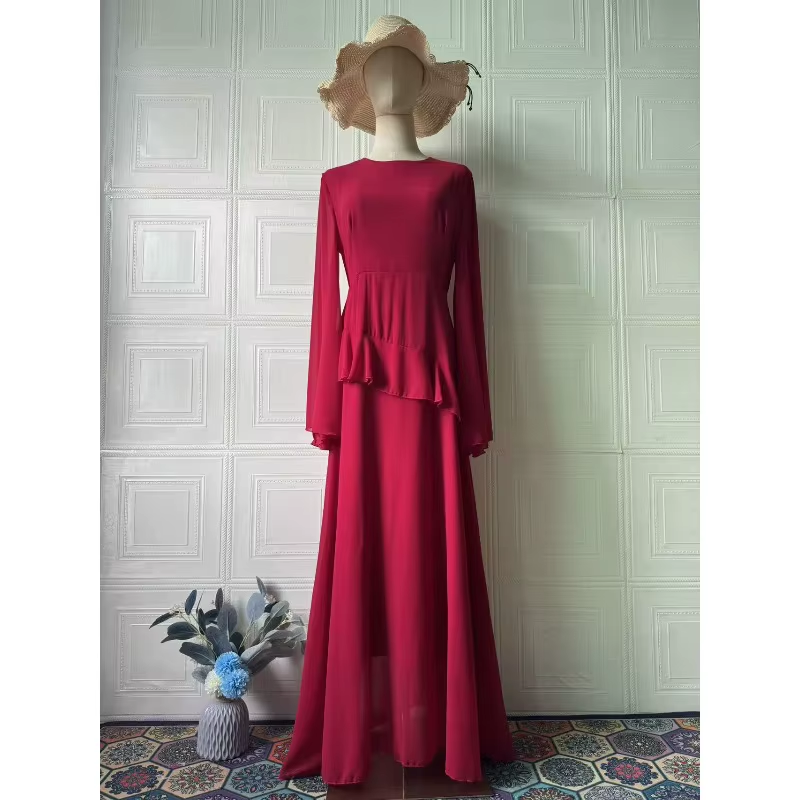 Eid Muslim Women Party Dresses Bandage Lace-Up Jalabiya Long Robe Ramadan Morocco Dubai Abayas Kaftan Islam Arab Vestidos 2026
