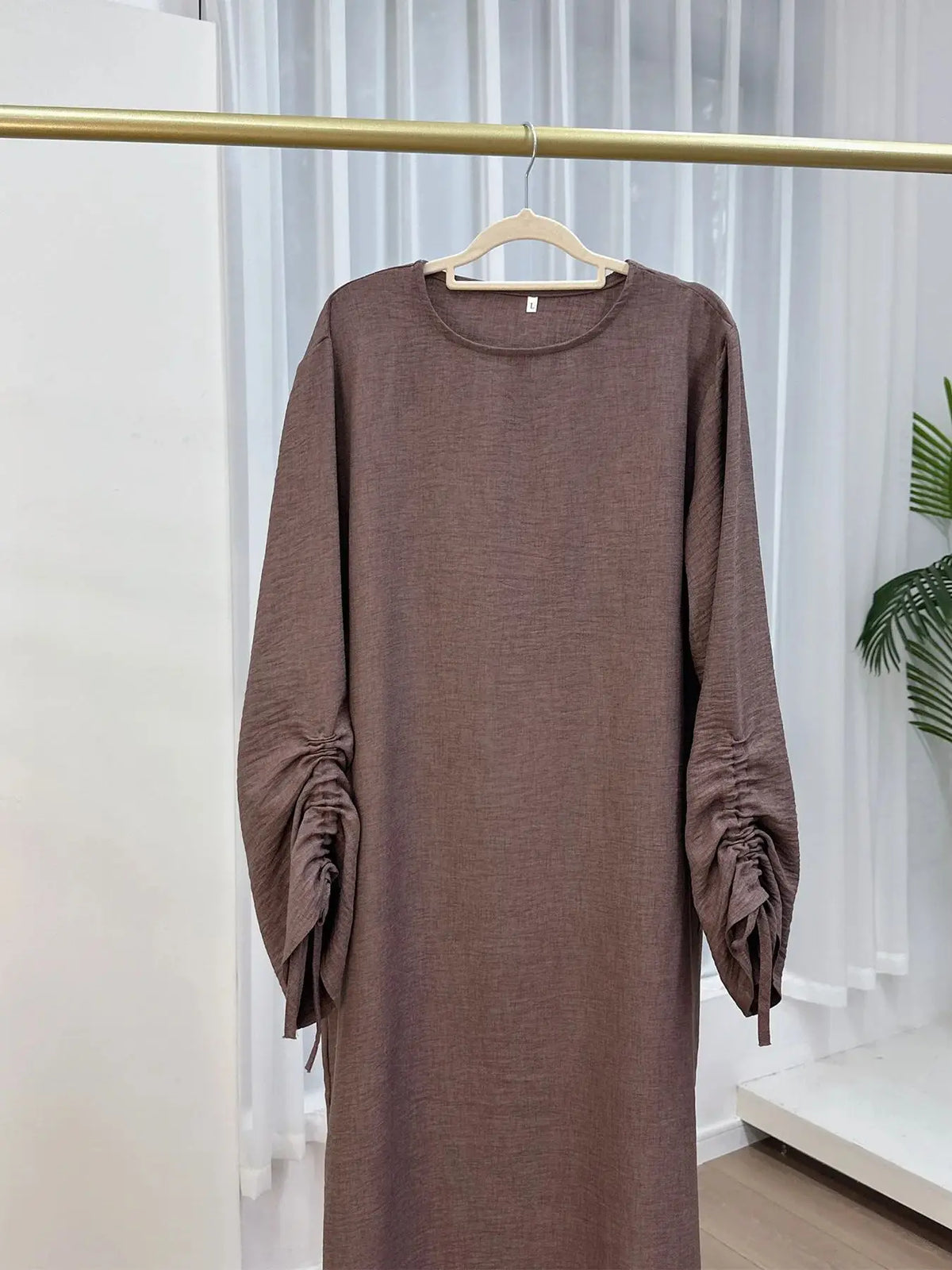 Latest Fashion Cuff Tie Muslim Robe Abaya Syari Female Muslim Abaya Worship Service Abayas Wy2061