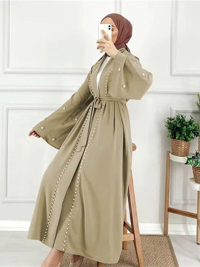 Ramadan Open Muslim Kimono Abaya Dubai Turkey Islam Arabic Abayas for Women Hijab Dress Kebaya Robe Femme Musulmane Kaftans