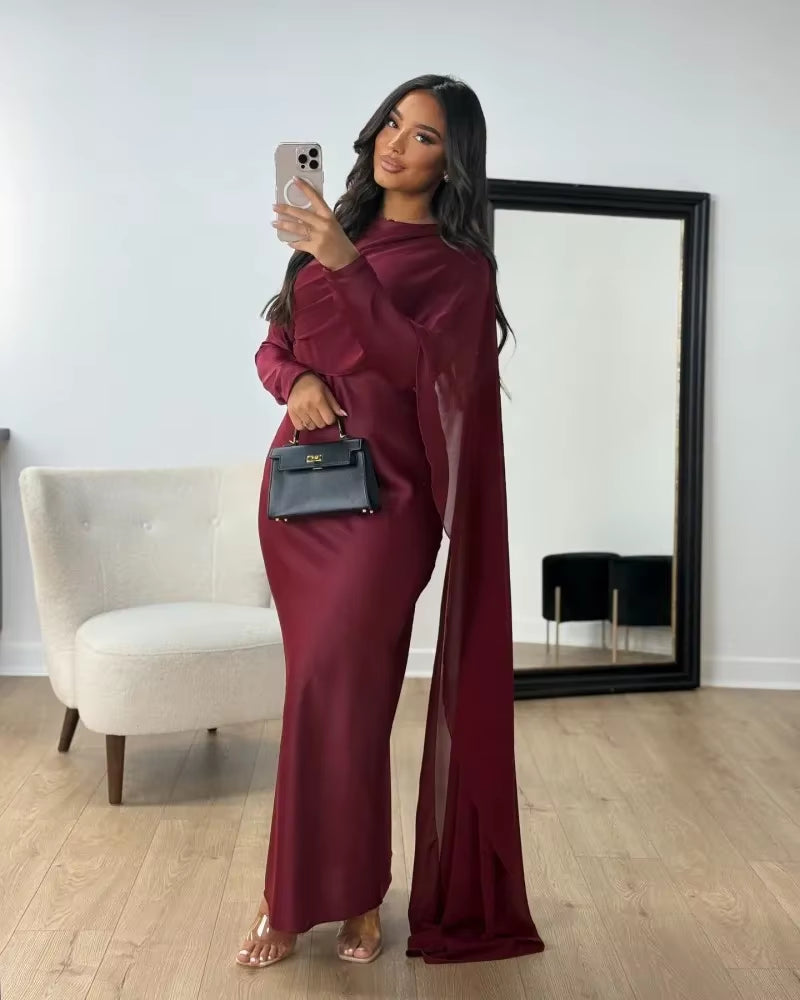 Eid Muslim Dress for Women Summer Fashion Long Sleeve Kaftan Islam Arab Long Robe Ramadan Morocco Dubai Abayas 2025