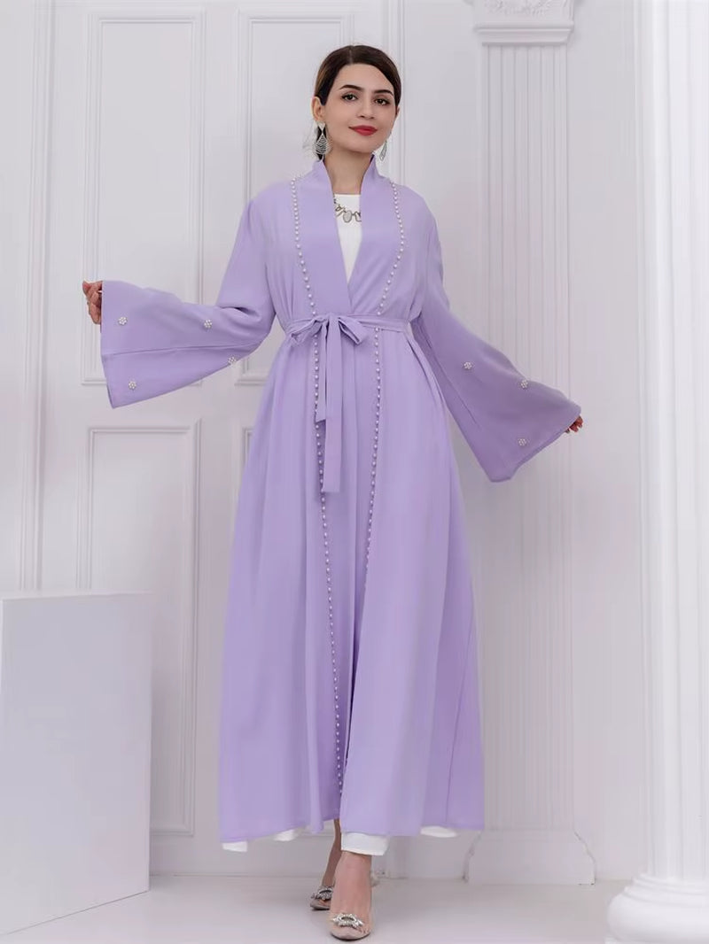Ramadan Open Muslim Kimono Abaya Dubai Turkey Islam Arabic Abayas for Women Hijab Dress Kebaya Robe Femme Musulmane Kaftans