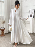 Yasmyna Women'S Elegant Solid Color Beaded Decorated Abaya Robe, Abayas,Modest