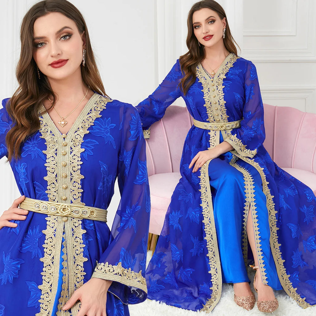 Abaya Dubai Muslim Dress Luxury Ramadan Kaftan Islam Kimono Robe Women Caftan Marocain Maxi Party Dresses Abayas Femme