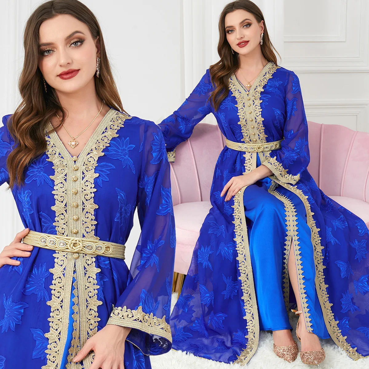 Abaya Dubai Muslim Dress Luxury Ramadan Kaftan Islam Kimono Robe Women Caftan Marocain Maxi Party Dresses Abayas Femme
